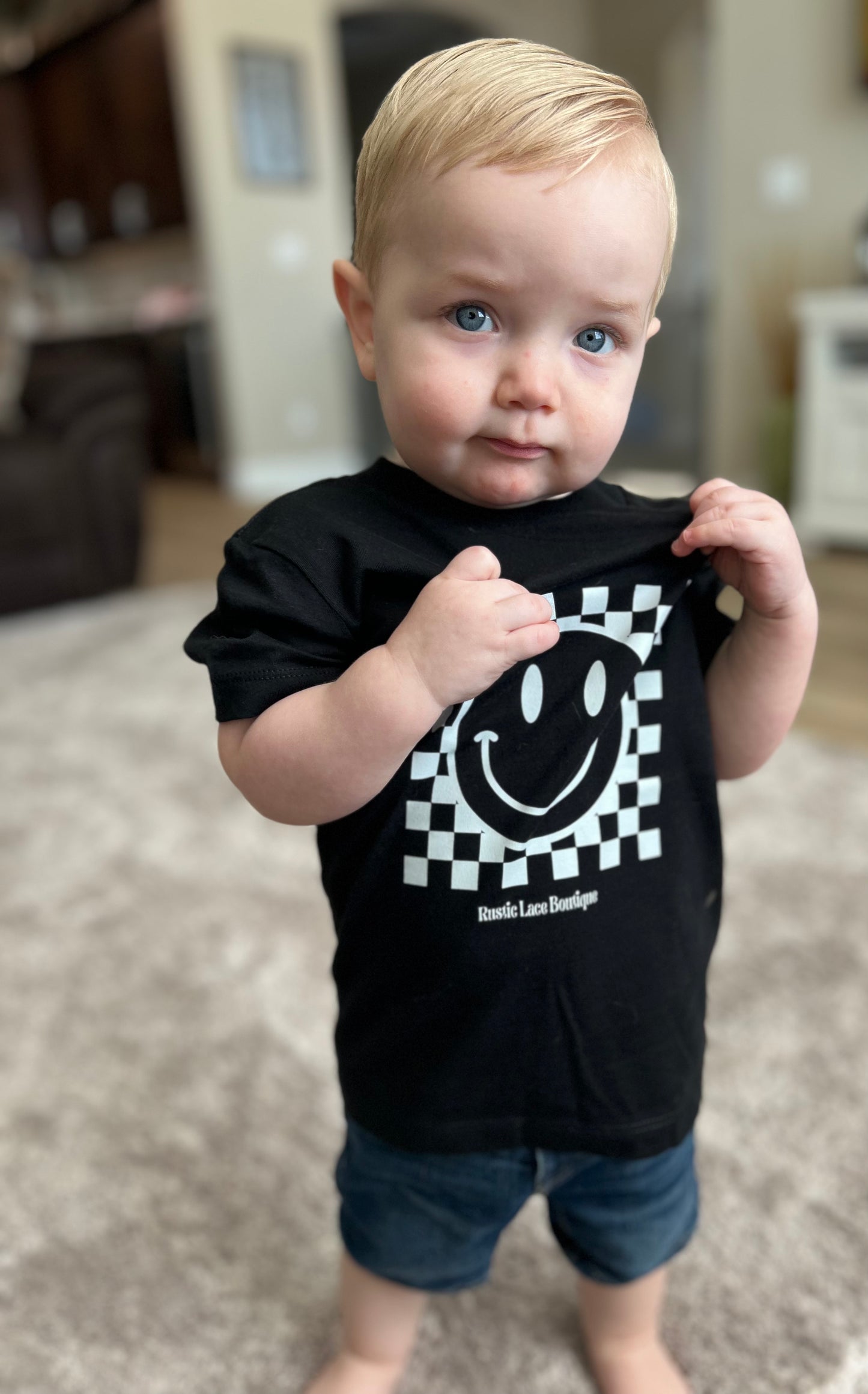 Checkered Toddler Tee