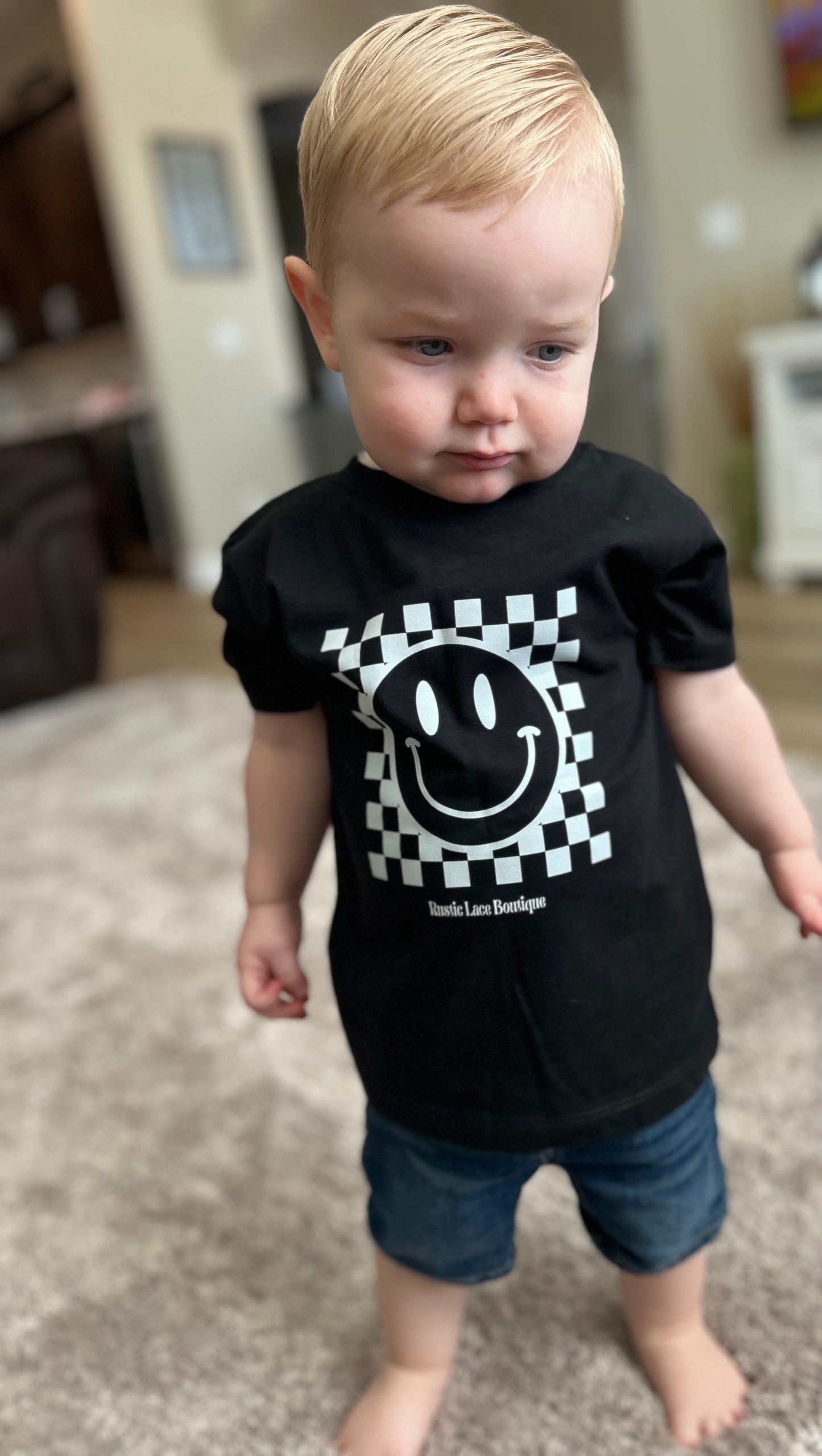 Checkered Toddler Tee